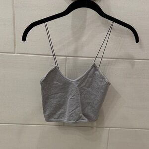 Gray Women's Spaghetti Strap Tank Top